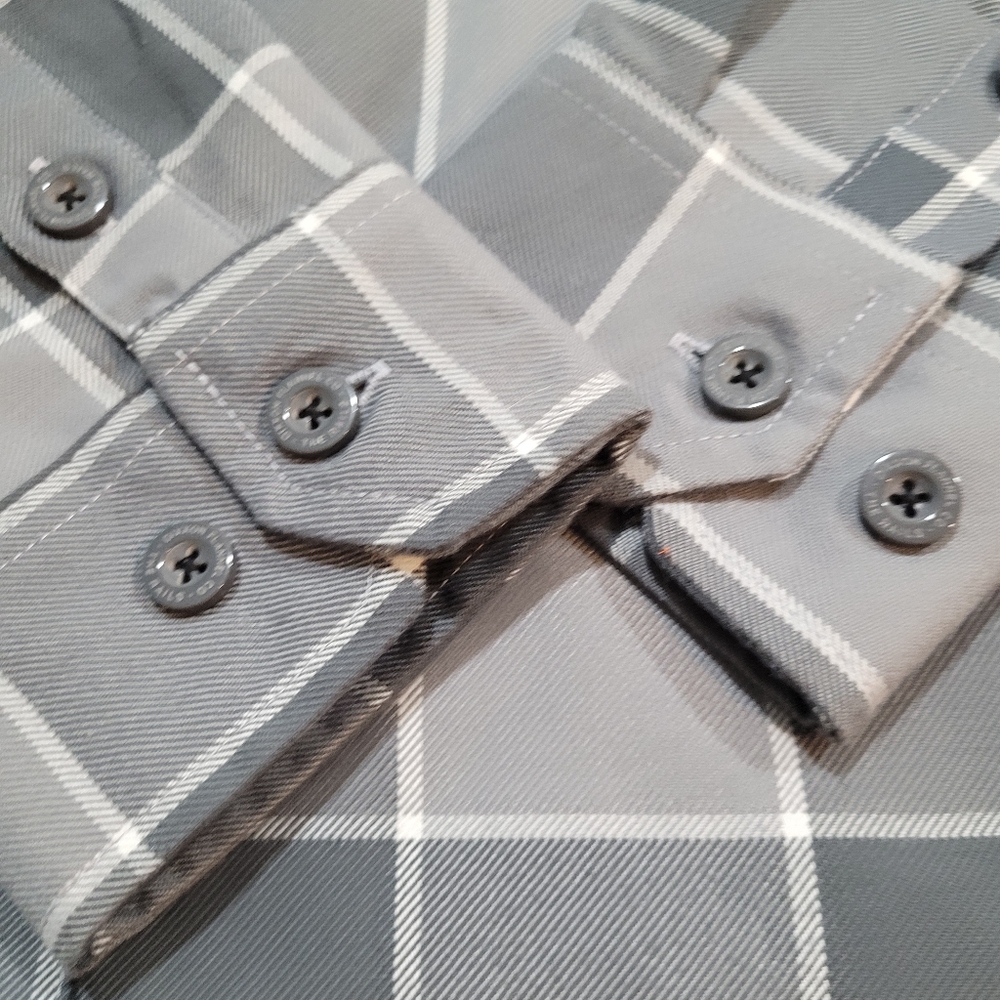 Dixxon Flannel Women's 2XL The Rails Grey Buffalo Plaid Snap Long Sleeve - Picture 9 of 12